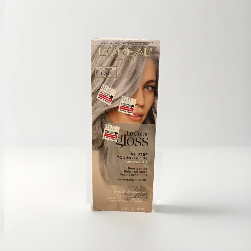 L'OREAL Paris Le Color Gloss One Step In-Shower Toning Hair Gloss  Silver